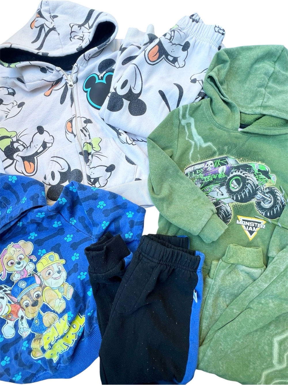 Toddler Boy Fall/Winter Lot Size 3T- Mickey Mouse, Paw Patrol, Monster Jam